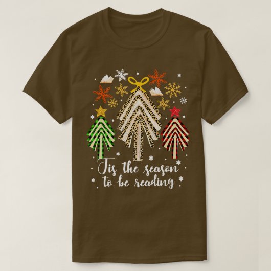 本クリスマスツリーは季節読だ Tシャツ (デザイン正面)