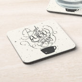 本コーヒーおよびあなたは私を幸せにさせます コースター (左側)