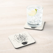 本コーヒーおよびあなたは私を幸せにさせます コースター (右側)