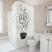 本コーヒーおよびあなたは私を幸せにさせます シャワーカーテン (インサイチュ)