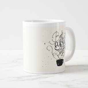 本コーヒーおよびあなたは私を幸せにさせます ジャンボコーヒーマグカップ