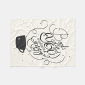 本コーヒーおよびあなたは私を幸せにさせます フリースブランケット (正面(横))