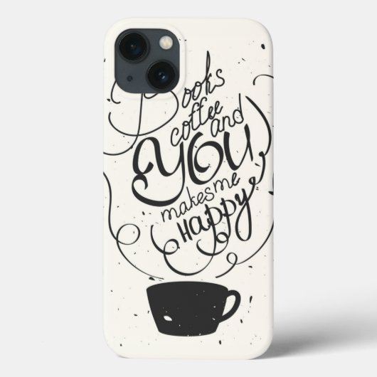 本コーヒーおよびあなたは私を幸せにさせます Case-Mate iPhoneケース (裏面)