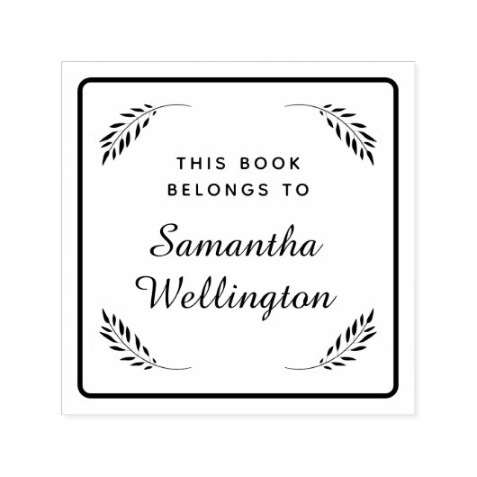 本シンプルモダンは名に属す セルフインキングスタンプ (デザイン)