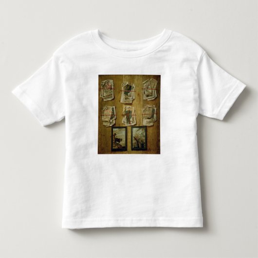 本シートおよび写真1783年が付いている静物画 トドラーTシャツ (正面)