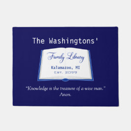 本スケッチ付きファミリーライブラリ&引用文ドアマット ドアマット