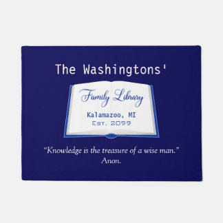 本スケッチ付きファミリーライブラリ&引用文ドアマット ドアマット