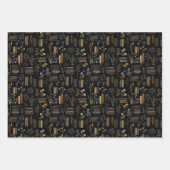 本スタイリッシュ恋人 – Dark Academia ラッピングペーパーシート (正面)