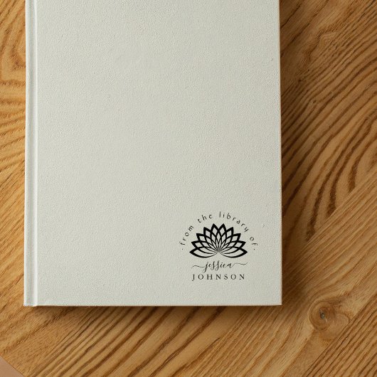 本スタイリッシュ書所蓮の花 ラバースタンプ