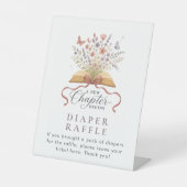 本テーマおむつラッフルベビーシャワーテーブル 台座サイン (正面)