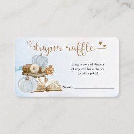 本テーマブルーベビーシャワーおむつラッフルカード エンクロージャーカード