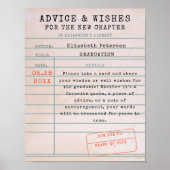 本テーマ図書館カード卒業アドバイスの願い ポスター (正面)