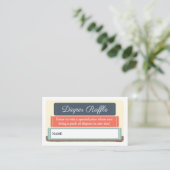 本テーマ図書館ベビーシャワーおむつラッフル エンクロージャーカード (スタンド正面)