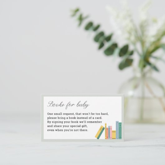 本テーマ赤ちゃんシャワーベビー本 エンクロージャーカード (スタンド正面)