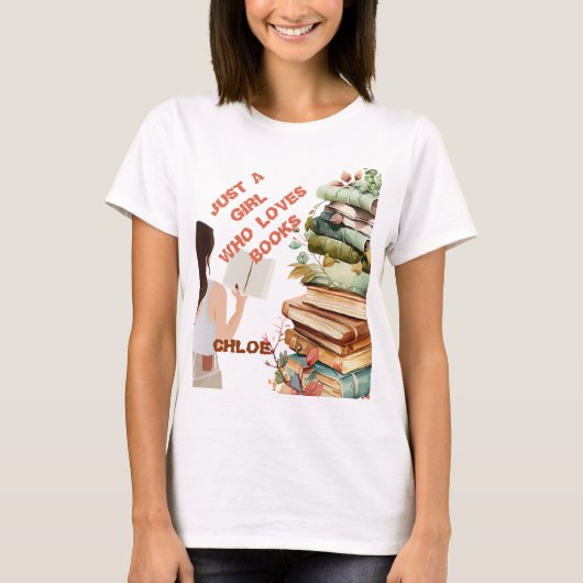 本パーソナライズされたが大好きな少女 Tシャツ (正面)