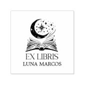 本パーソナライズされたと星を持つEx Libris セルフインキングスタンプ (デザイン)