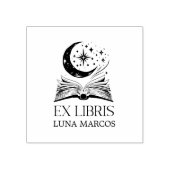 本パーソナライズされたと星を持つEx Libris ラバースタンプ (インプリント)