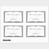 本パーソナライズされたのシール（この本は元） 長方形シール (シート)