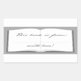 本パーソナライズされたのシール（この本は元） 長方形シール