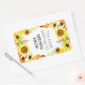 本パーソナライズされたはフローラ蔵書票 長方形シール (封筒)