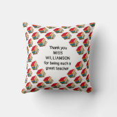 本パーソナライズされたをありがとう |先生 クッション (裏面)