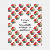 本パーソナライズされたをありがとう |先生 フリースブランケット (正面)