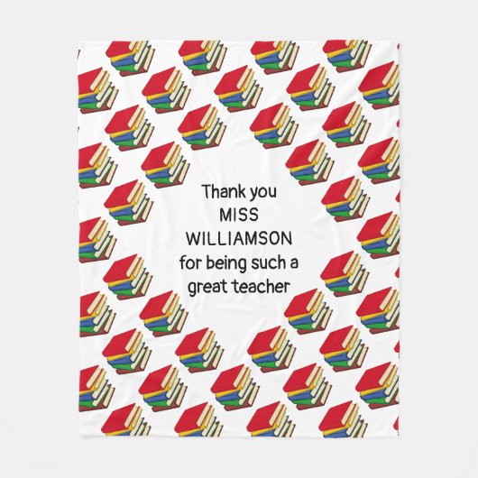 本パーソナライズされたをありがとう |先生 フリースブランケット (正面)