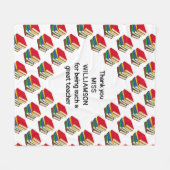 本パーソナライズされたをありがとう |先生 フリースブランケット (正面(横))