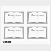 本パーソナライズされたシール(この本は所有) 長方形シール (シート)