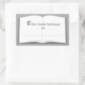 本パーソナライズされたシール(この本は所有) 長方形シール (バッグ)