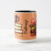 本パーソナライズされた及び茶桃 ツートーンマグカップ (中央)