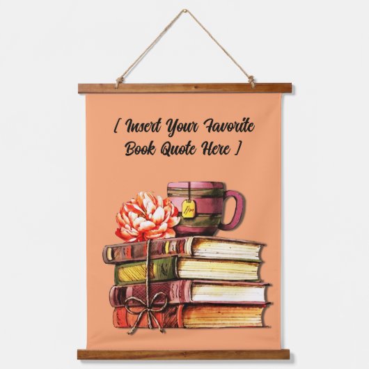 本パーソナライズされた及び茶桃 吊り下げ型タペストリー (正面)