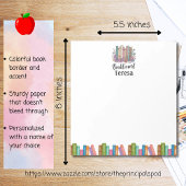 本パーソナライズされた好き「本背」の水色 ノートパッド