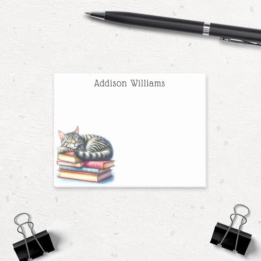 本パーソナライズされた積みの猫昼寝 ポストイット