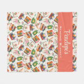 本パーソナライズされた読の フリースブランケット (正面(横))