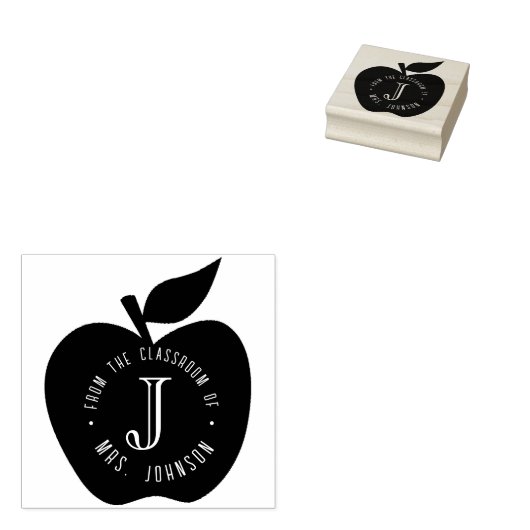 本プレート教室からの先生 ラバースタンプ (押印)