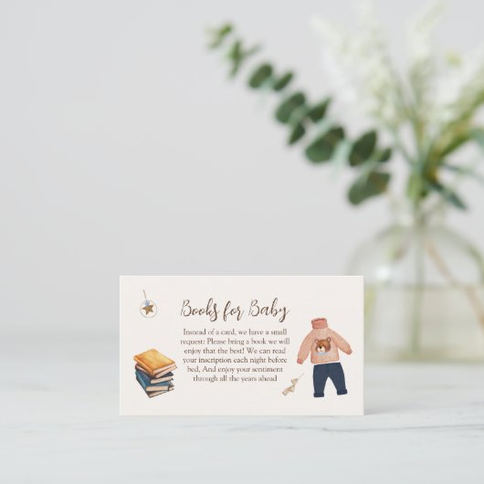 本ボホボーイ冬の赤ちゃんシャワー用服 エンクロージャーカード (スタンド正面)