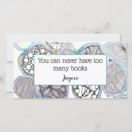 本マークパーソナライズされた、ミックスメディアドードルアート サンキューカード