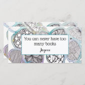 本マークパーソナライズされた、ミックスメディアドードルアート サンキューカード (正面/裏面)