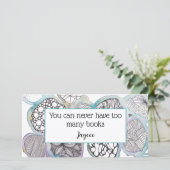 本マークパーソナライズされた、ミックスメディアドードルアート サンキューカード (スタンド正面)