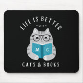 本モダンおもしろい好きモノグラムの マウスパッド (正面)