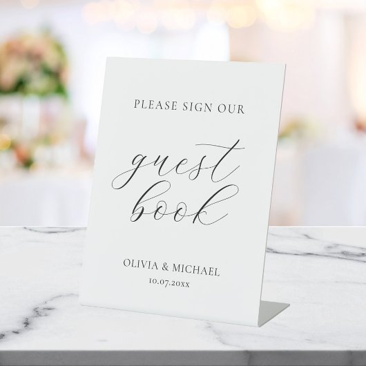 本モダンにサインして結婚くれ 台座サイン