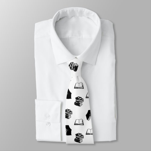 本モダン書本模様 ネクタイ (タイ)