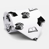 本モダン書本模様 ネクタイ (ロール)