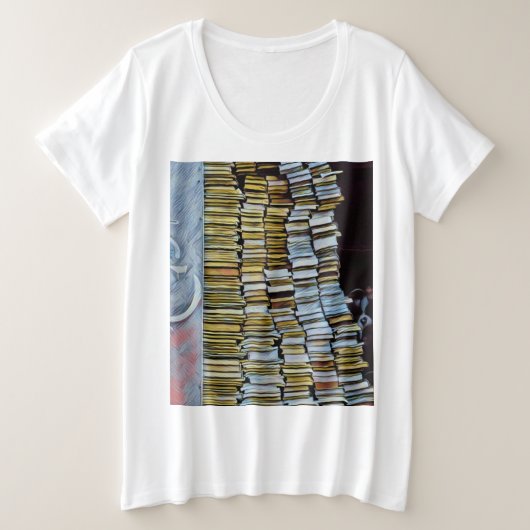 本ユニーク好きの贈り物 プラスサイズTシャツ (デザイン正面)