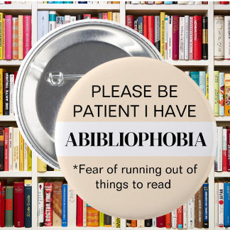 本不機嫌Abibliophobia本読虫の本 缶バッジ