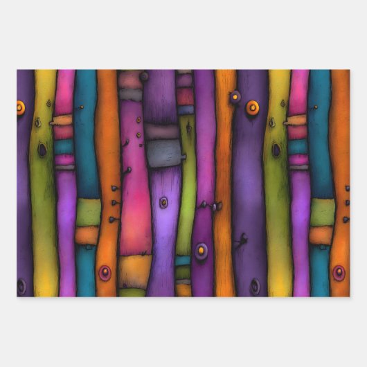 本予測できな針の装飾紙セット ラッピングペーパーシート (正面2)