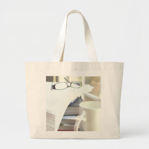 本及びコーヒー: 必要性私は多くを言いますか。 ラージトートバッグ