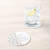 本及び花のコースター ラウンドペーパーコースター (インサイチュ)