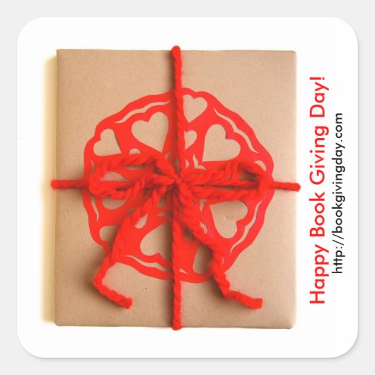 本国際的の与え日ステッカー（四角） スクエアシール (正面)